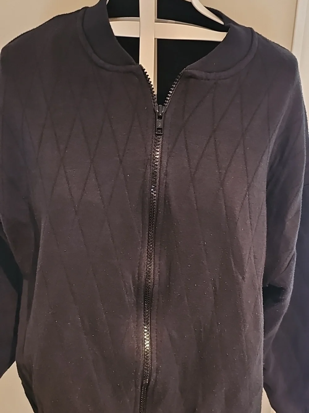Vintage Black Cotton Bomber - Picture 3 of 6